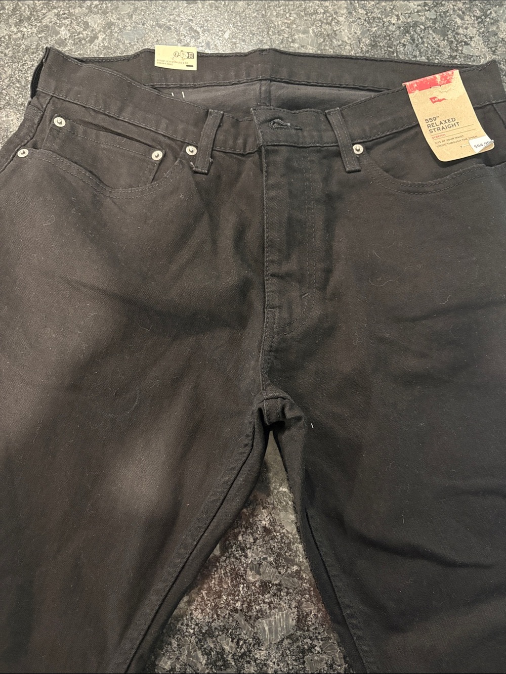 Levi's Black Relaxed Straight Stretch Jeans